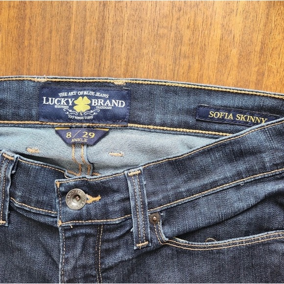Lucky Brand Sofia Skinny Jeans Dark Wash Ultra Curvy Fit Womens Size 8 - Picture 4 of 11
